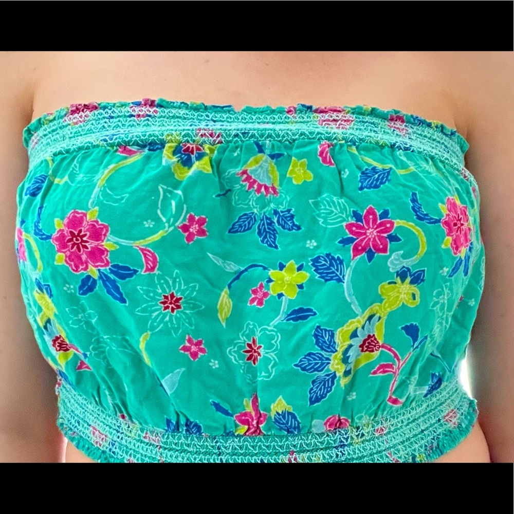 floral tube top